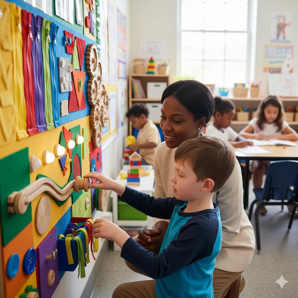 Painéis sensoriais: o que são e como apoiar alunos com autismo