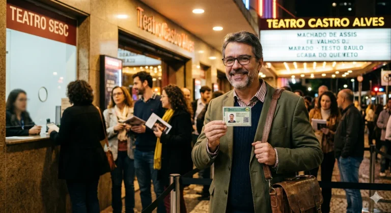 Professor usando a Carteira Nacional Docente no sistema oficial.
