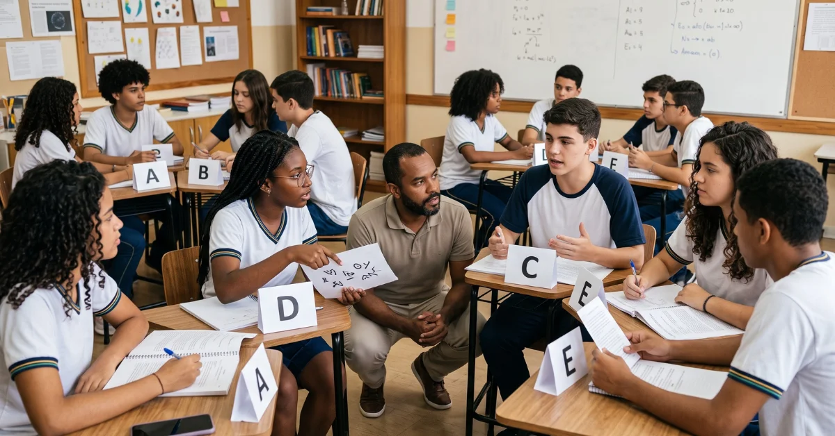Transformando múltipla escolha em debates.