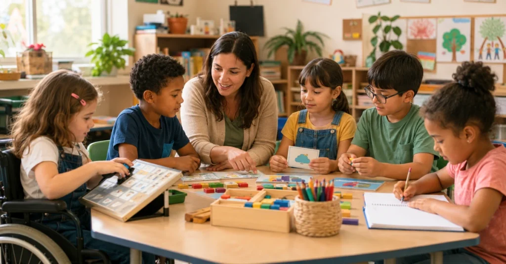 Como Educação inclusiva aparece na sala.
