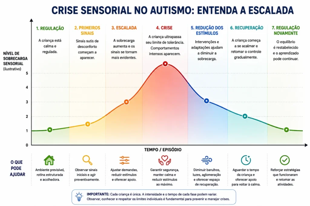 Crise sensorial no autismo em escala