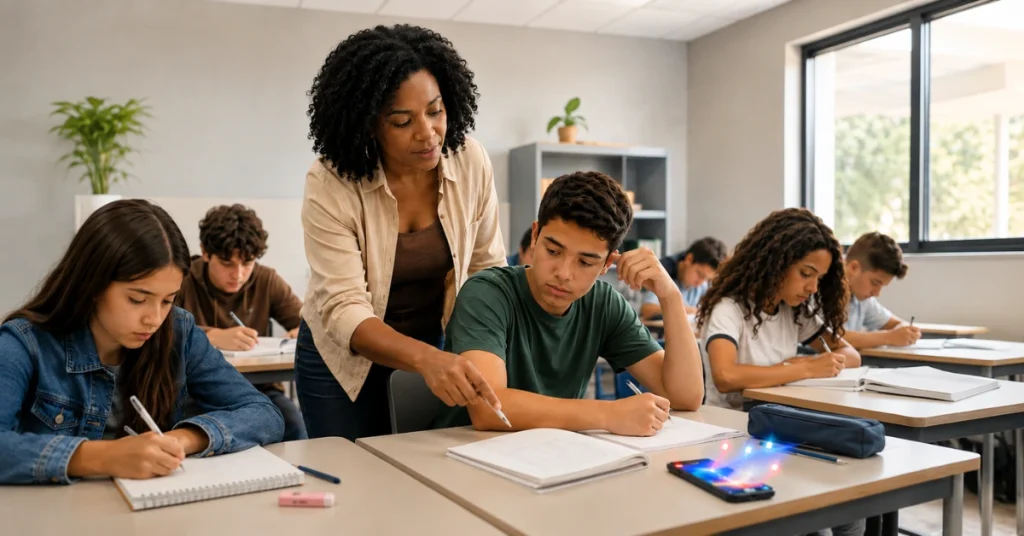 O professor não está competindo apenas com um celular